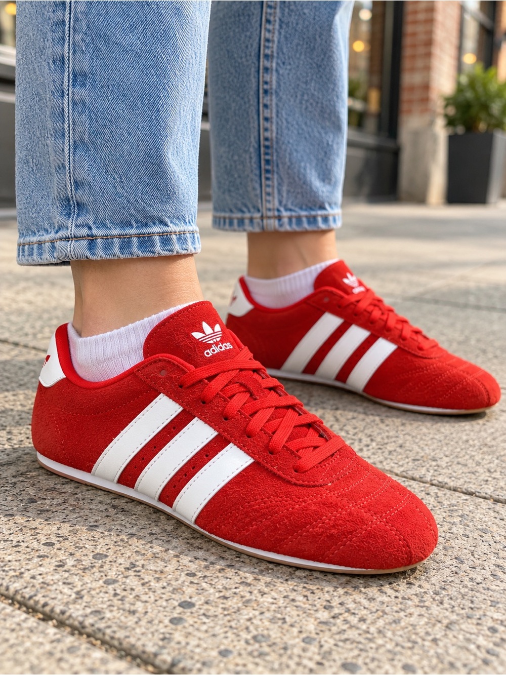 Adidas Originals Taekwondo Lace Red Suede Sneakers Women’s 6 NWT